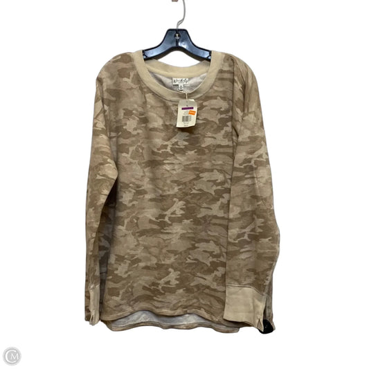 Top Long Sleeve By Wonderly In Tan, Size: Xl