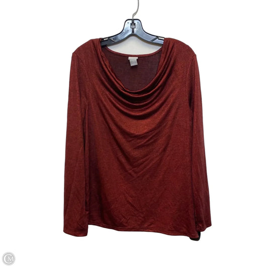 Top Long Sleeve By Chicos In Red, Size: L