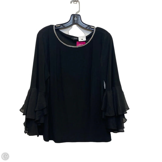 Top 3/4 Sleeve By Msk In Black, Size: L