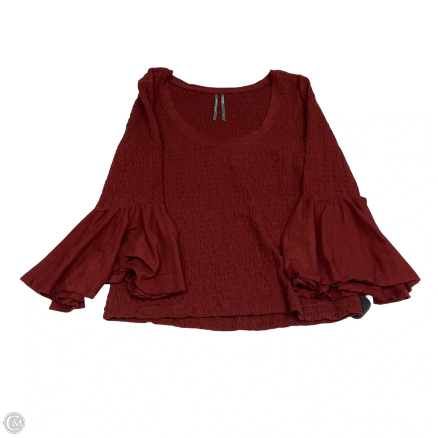 Top Long Sleeve By Anthropologie In Red, Size: M