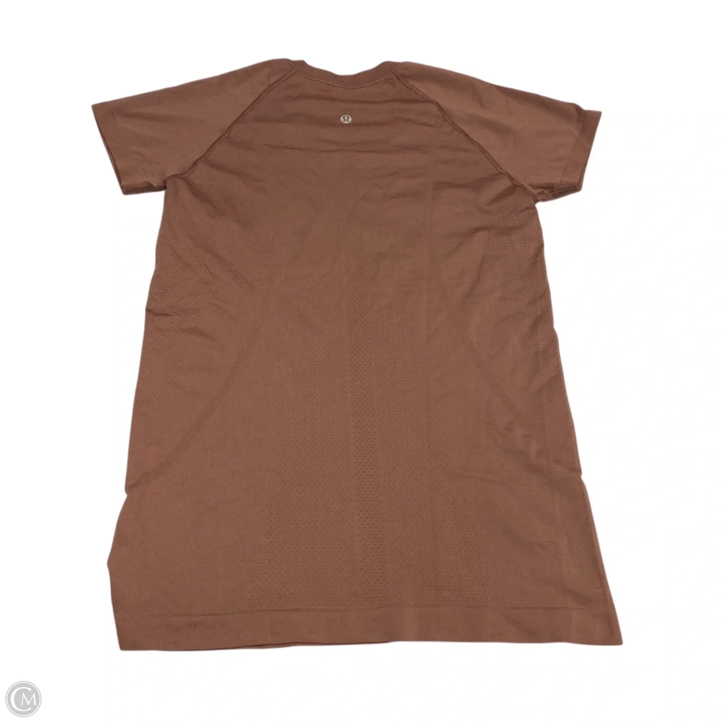 Athletic Top Short Sleeve Designer By Lululemon In Red, Size: M