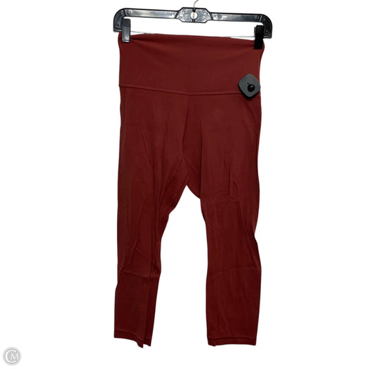 Athletic Leggings Designer By Lululemon In Red, Size: S
