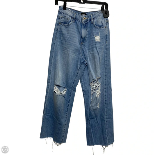 Jeans Wide Leg By Express In Blue Denim, Size: 2