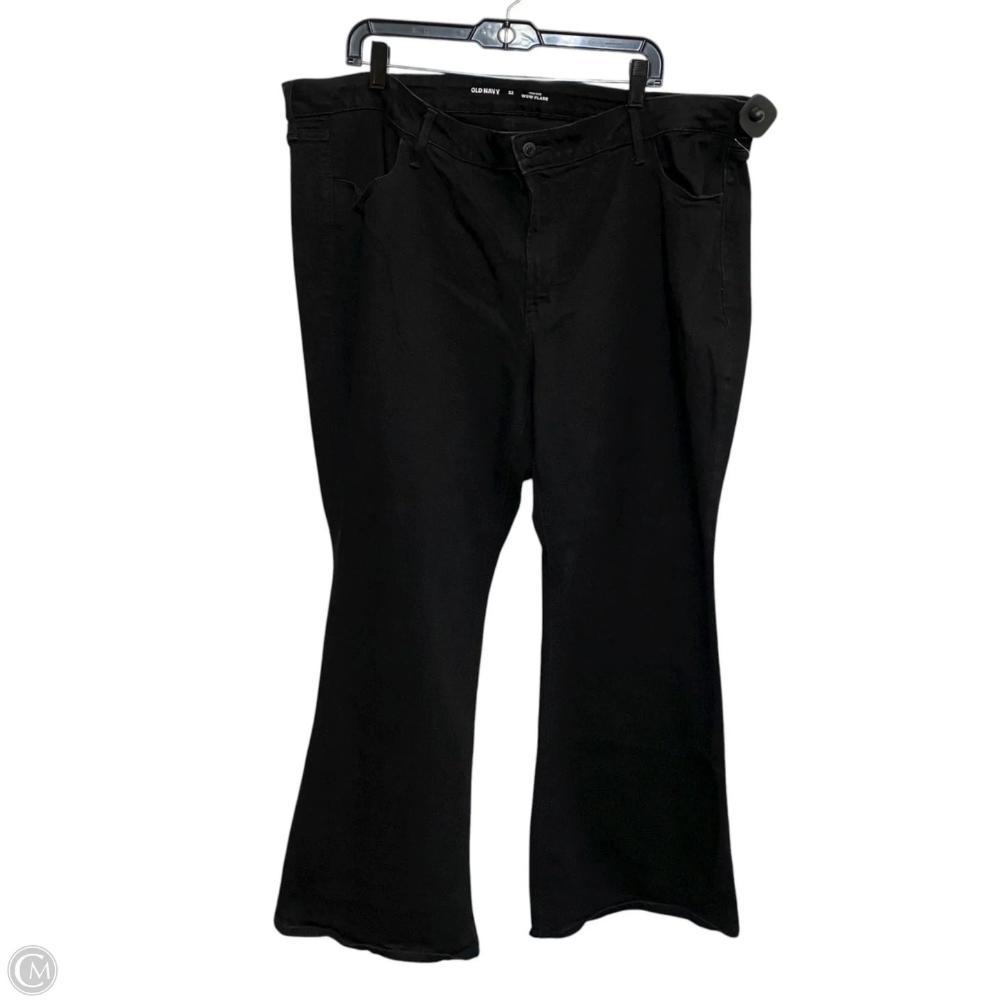 Jeans Flared By Old Navy In Black Denim, Size: 22