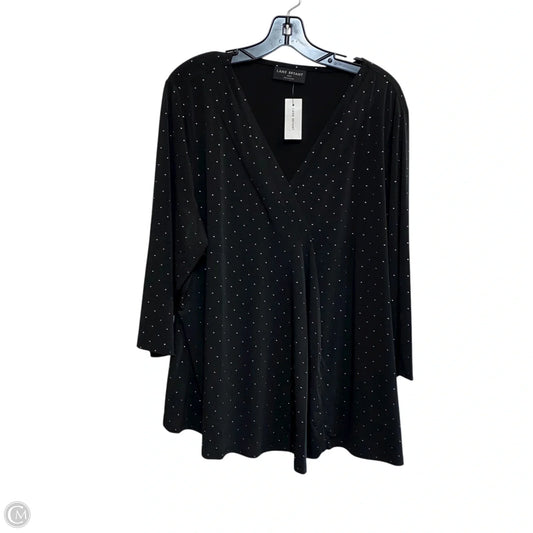 Top Long Sleeve By Lane Bryant In Black, Size: 3x