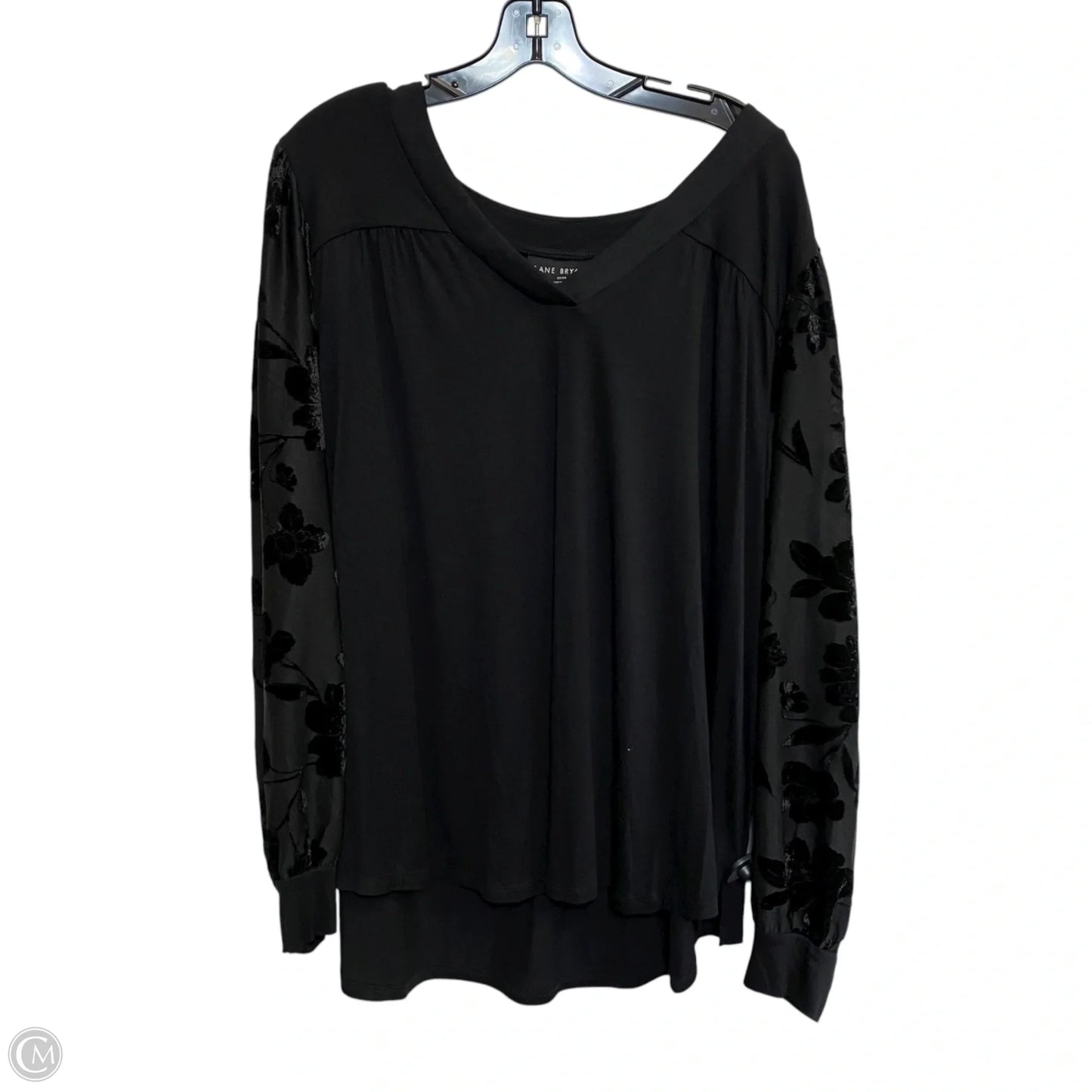 Top Long Sleeve By Lane Bryant In Black, Size: 3x