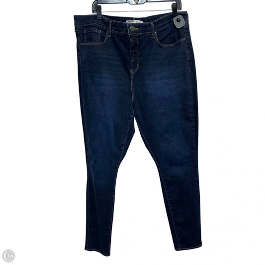 Jeans Skinny By Levis In Blue Denim, Size: 18