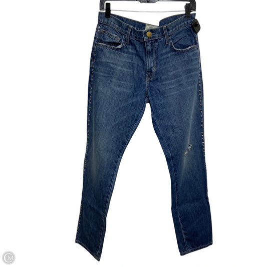 Jeans Straight By Current/elliott In Blue Denim, Size: 4