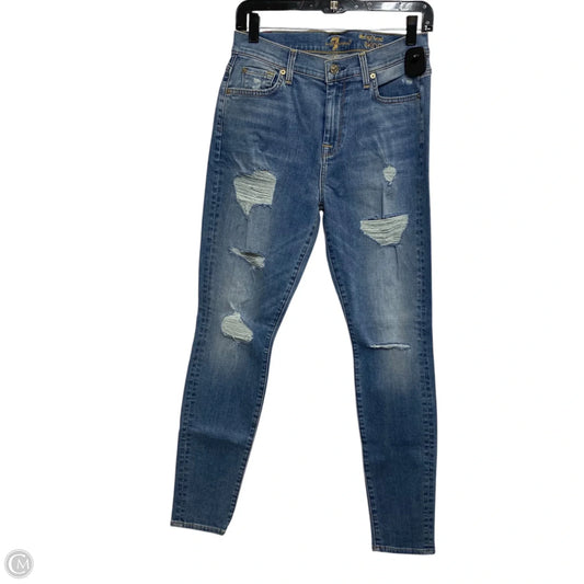 Jeans Designer By 7 For All Mankind In Blue Denim, Size: 6