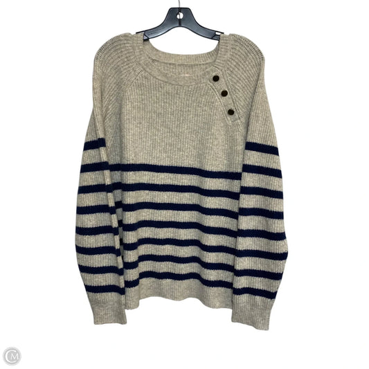 Sweater By Knox Rose In Blue & Tan, Size: L