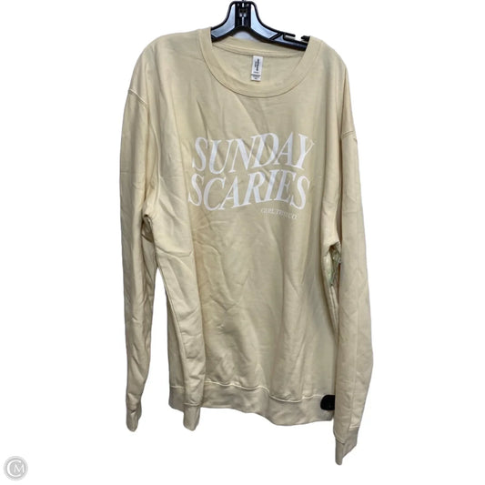 Sweatshirt Crewneck By Girl Tribe Co In Cream, Size: 3x