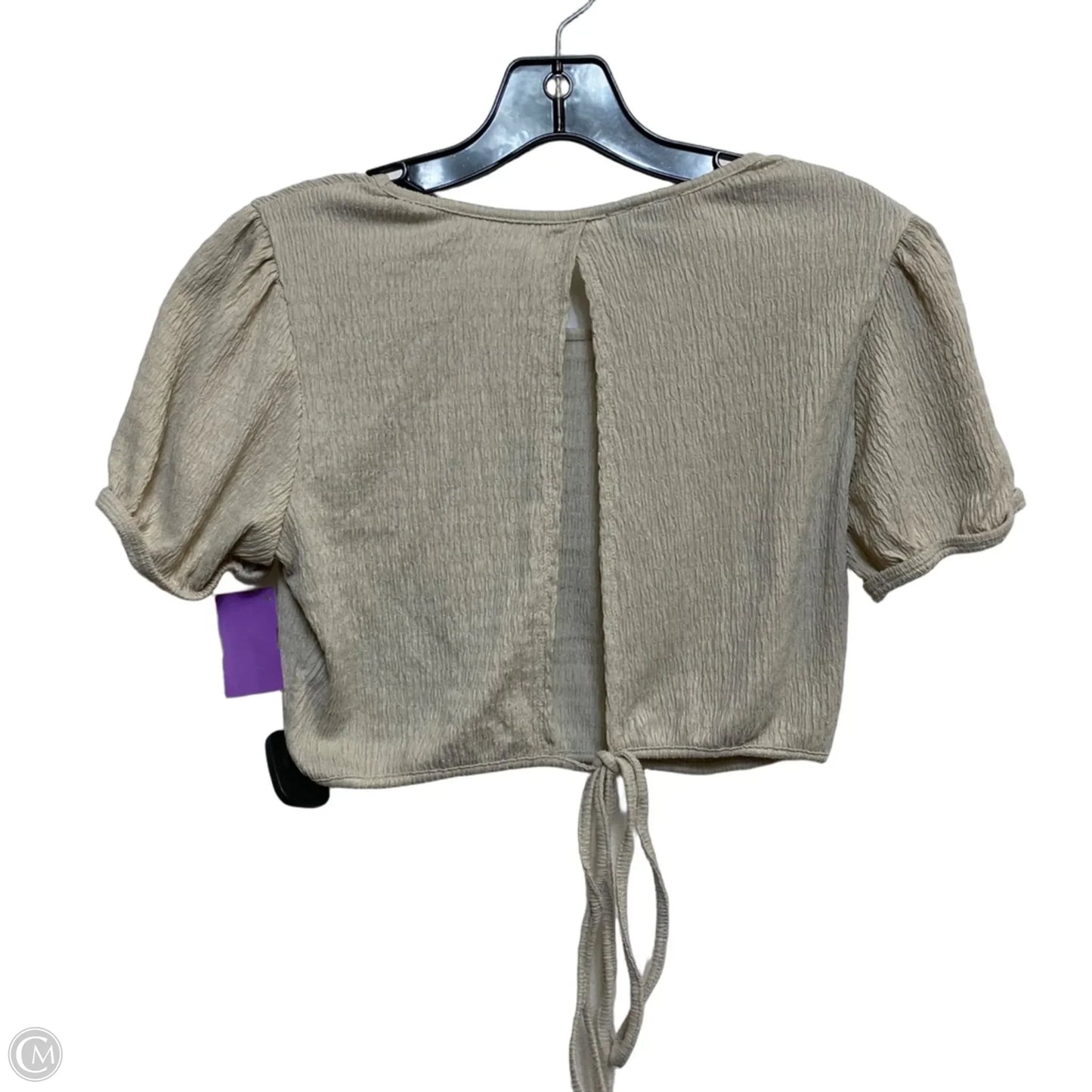 Top Short Sleeve By I.N. In Tan, Size: M