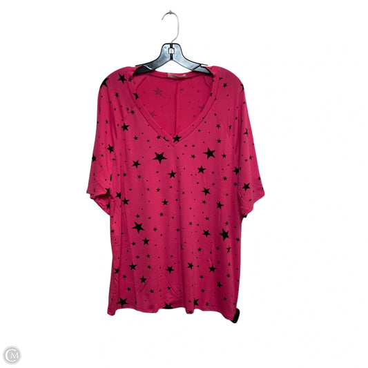 Top Short Sleeve By Zenana Outfitters In Pink, Size: Xl