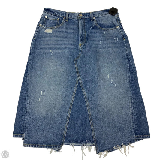 Skirt Designer By Rag And Bone In Blue Denim, Size: M