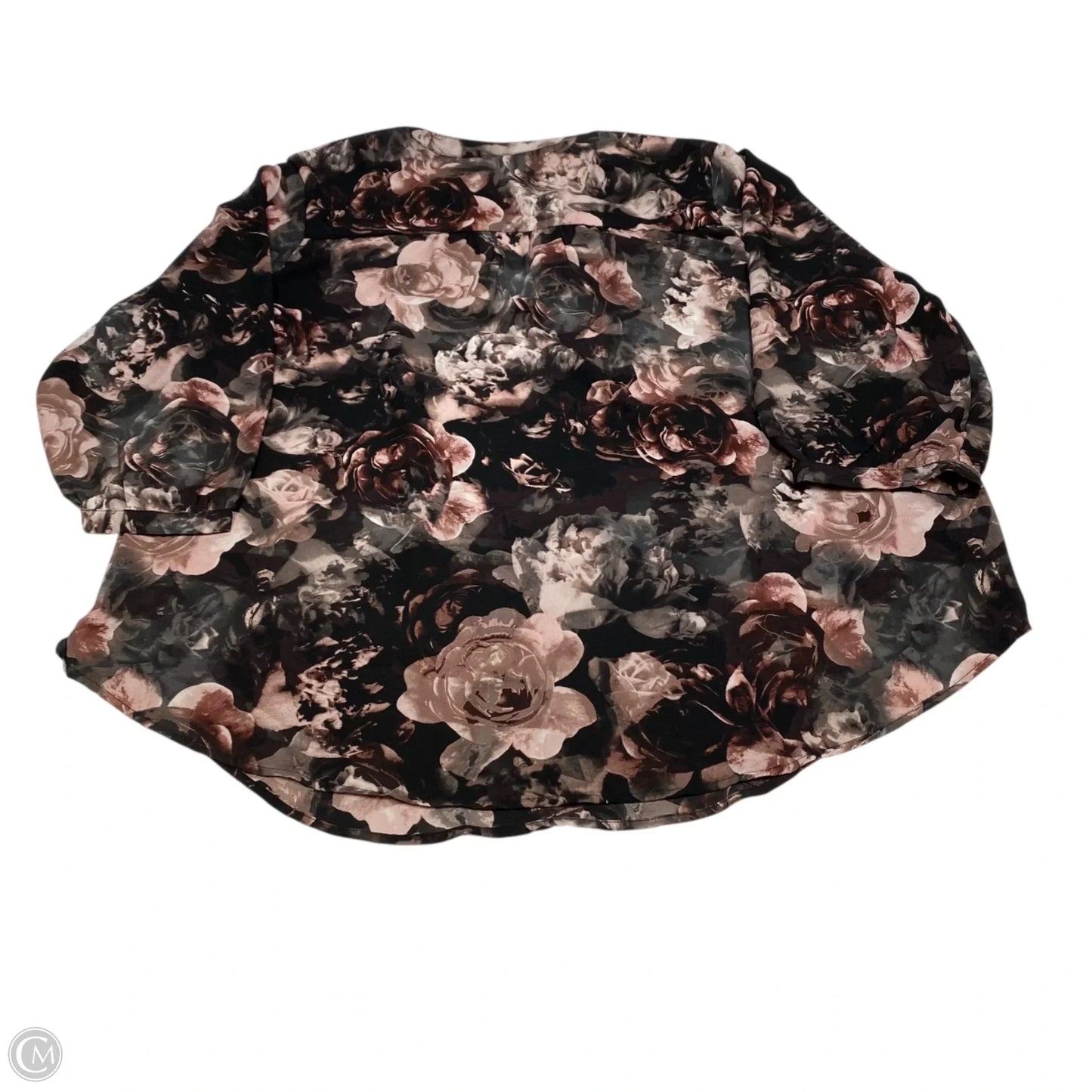 Top Long Sleeve By Torrid In Black & Pink, Size: 2x