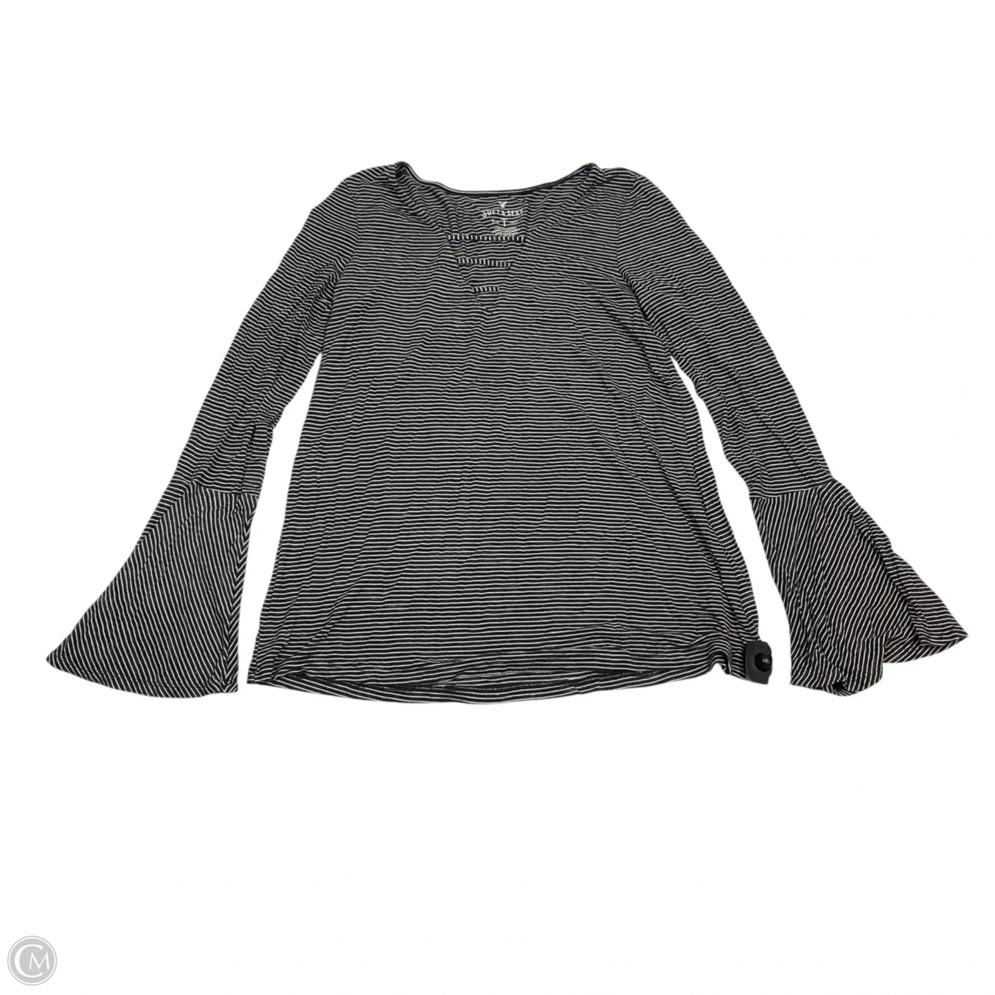 Top Long Sleeve By American Eagle In Black, Size: S