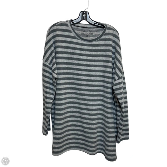 Top Long Sleeve By Simply Southern In Grey, Size: 2x