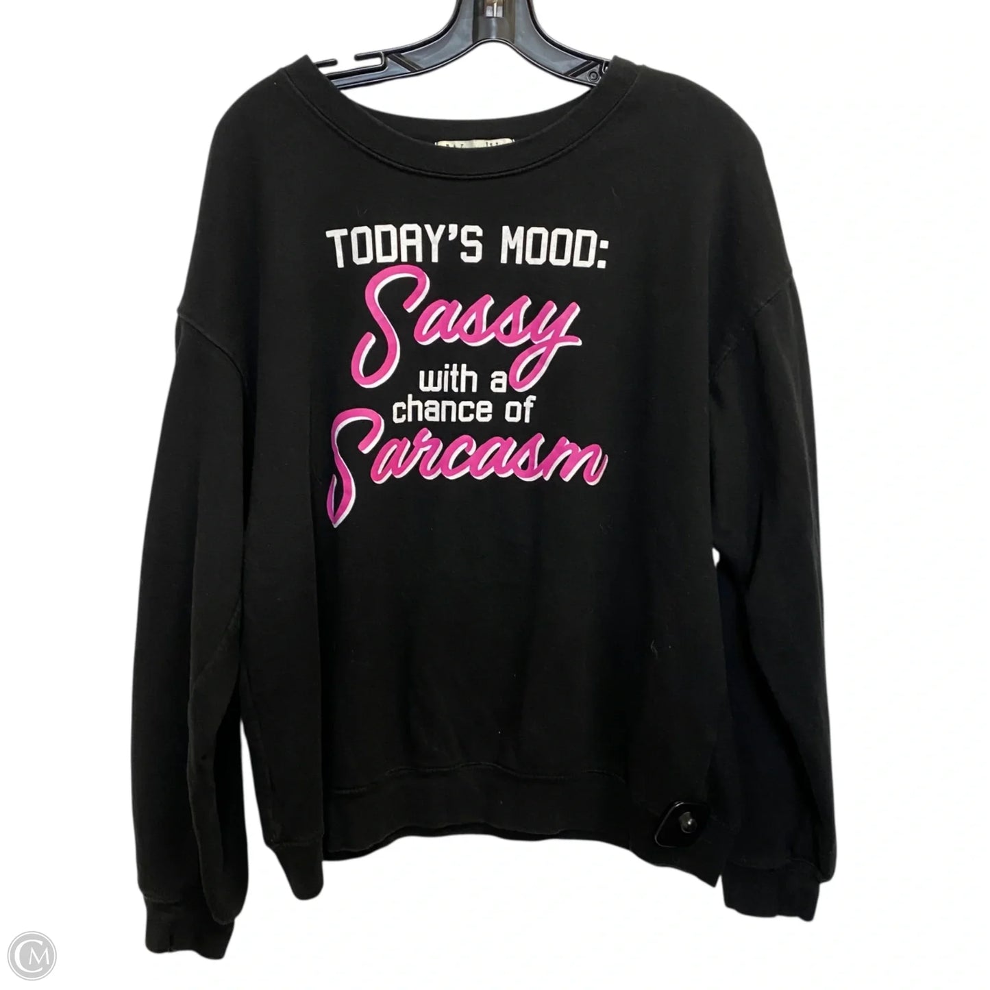 Sweatshirt Crewneck By Wound Up In Black, Size: Xl