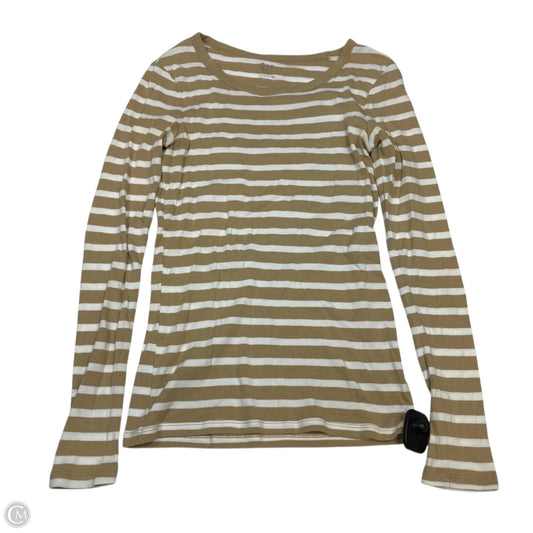 Top Long Sleeve By Gap In Tan & White, Size: Xs