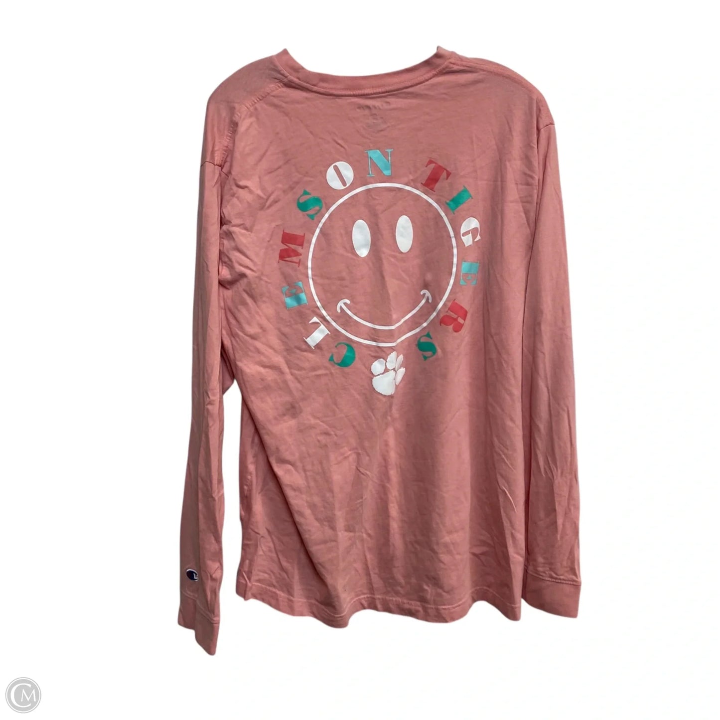 Top Long Sleeve By Champion In Pink, Size: Xl