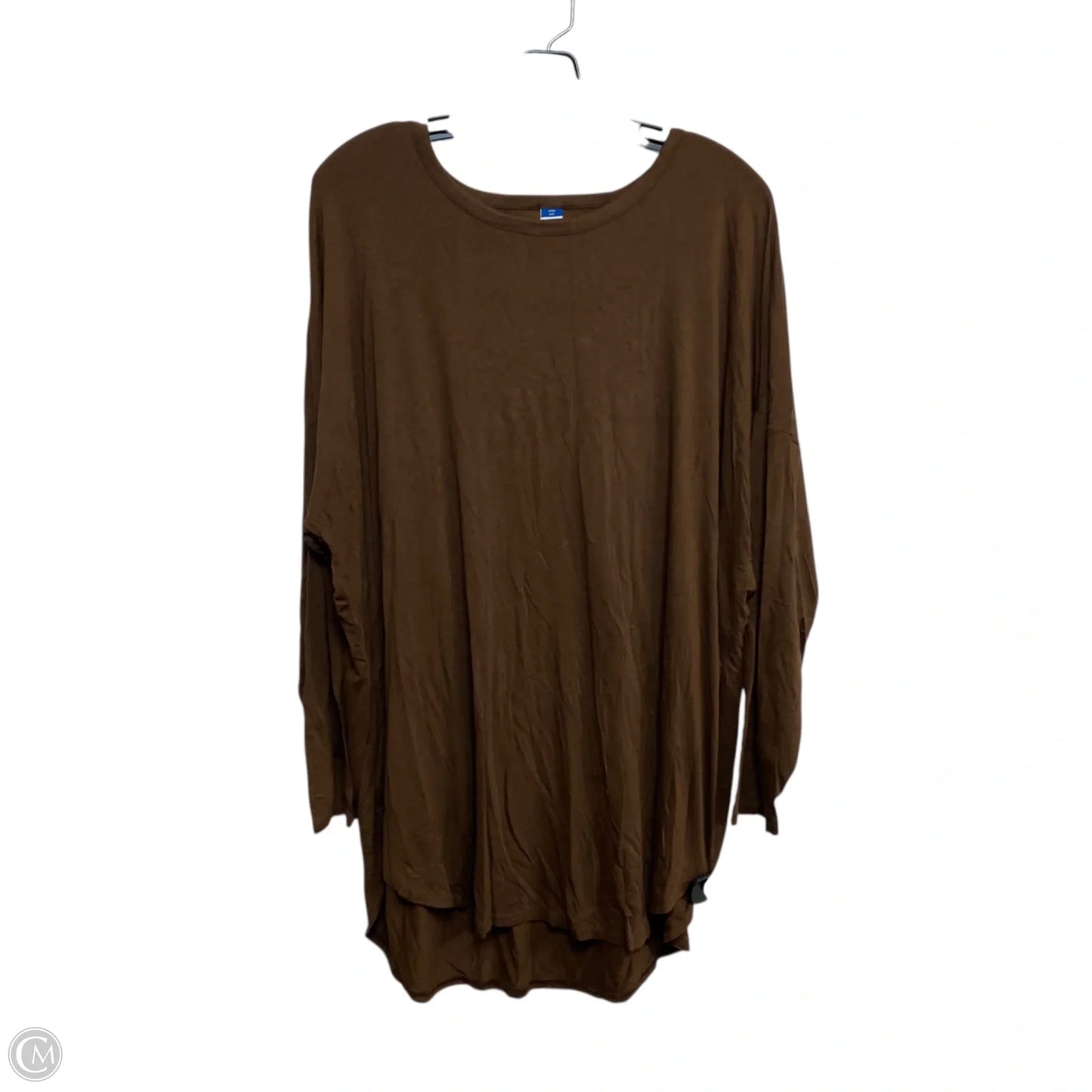 Top Long Sleeve By Old Navy In Brown, Size: Xxl