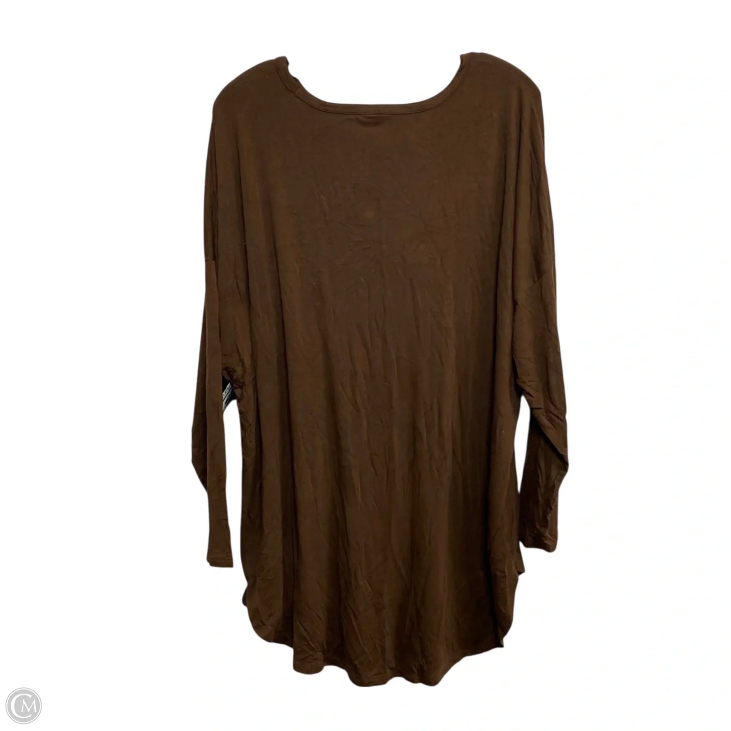 Top Long Sleeve By Old Navy In Brown, Size: Xxl