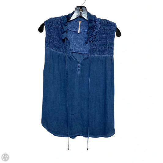 Top Sleeveless By Free People In Blue, Size: L