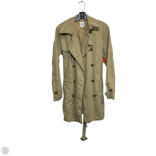 Coat Trench Coat By Gap In Tan, Size: M