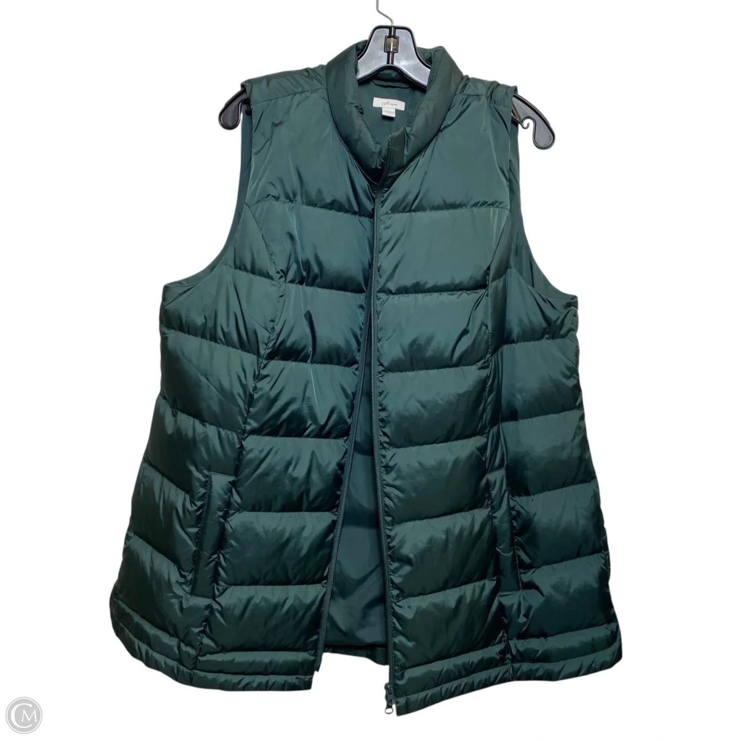 Vest Puffer & Quilted By J. Jill In Green, Size: Xl