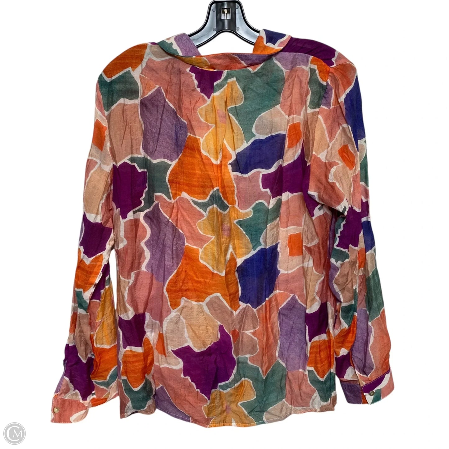 Top Long Sleeve By Easy Clothes In Multi-colored, Size: L
