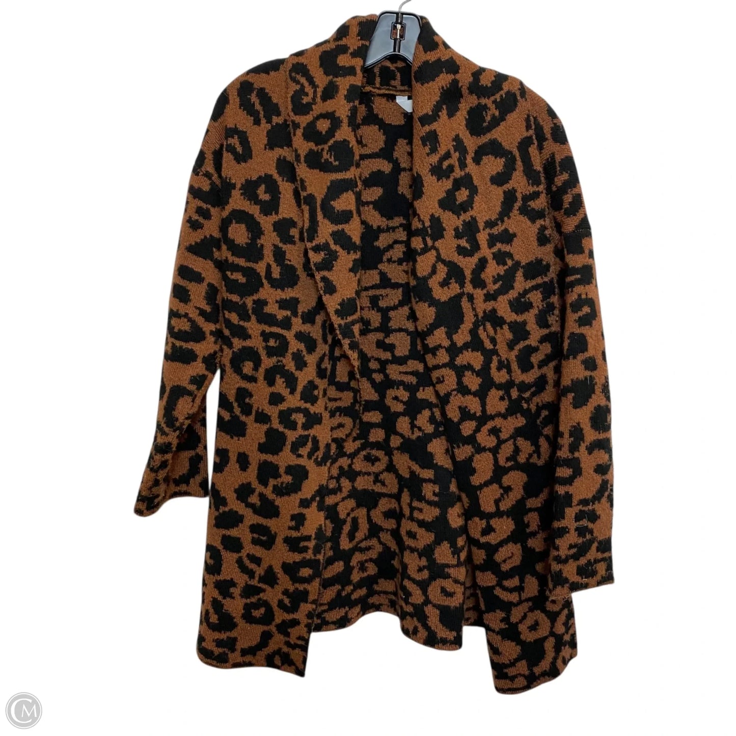 Sweater Cardigan By Time And Tru In Animal Print, Size: S