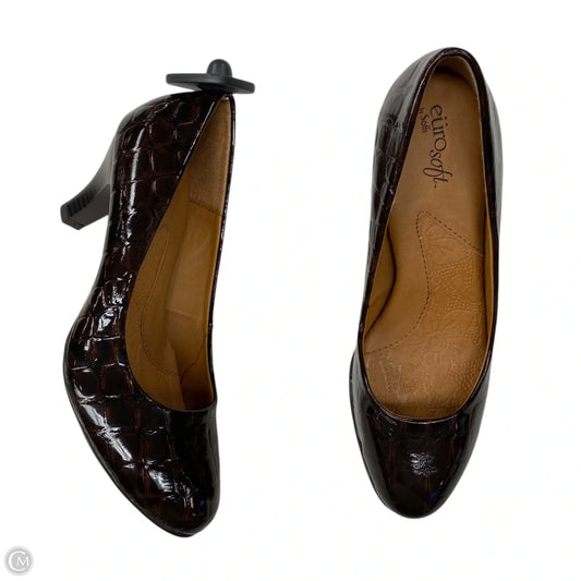 Shoes Heels Kitten By Sofft In Brown, Size: 7