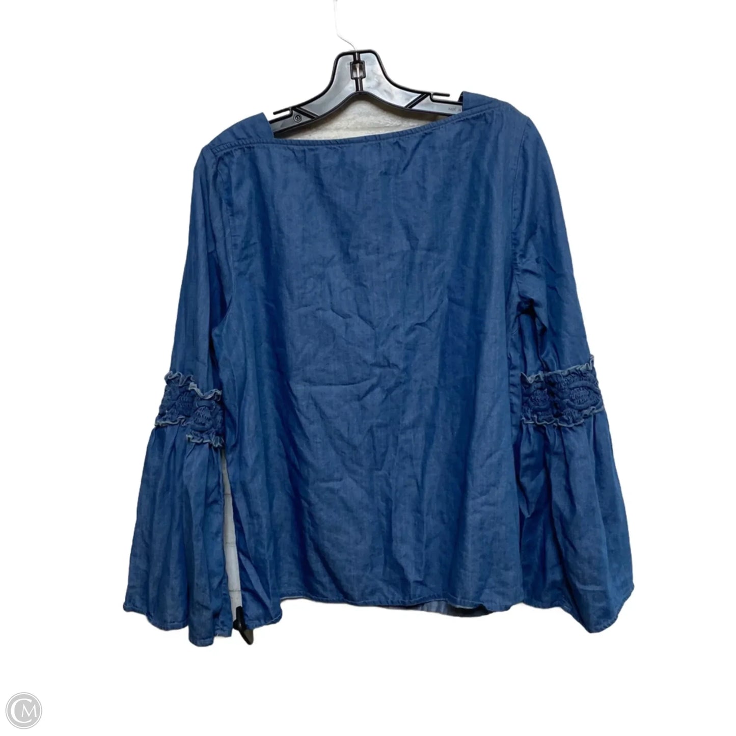 Top Long Sleeve By Crown And Ivy In Blue, Size: L