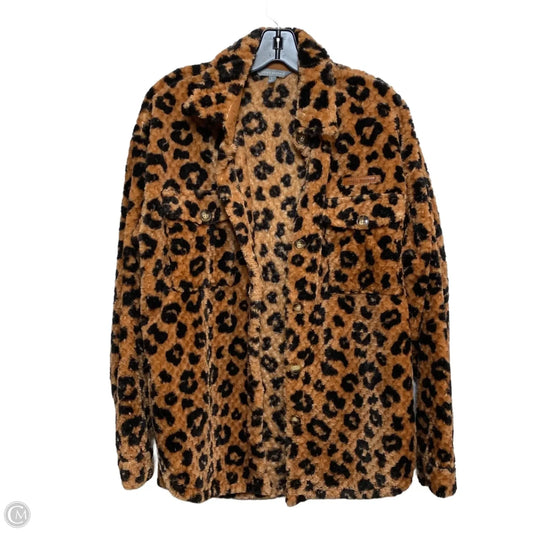 Jacket Fleece By Simply Southern In Animal Print, Size: L