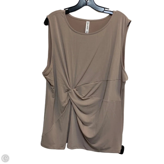 Top Sleeveless By Zenana Outfitters In Tan, Size: 3x