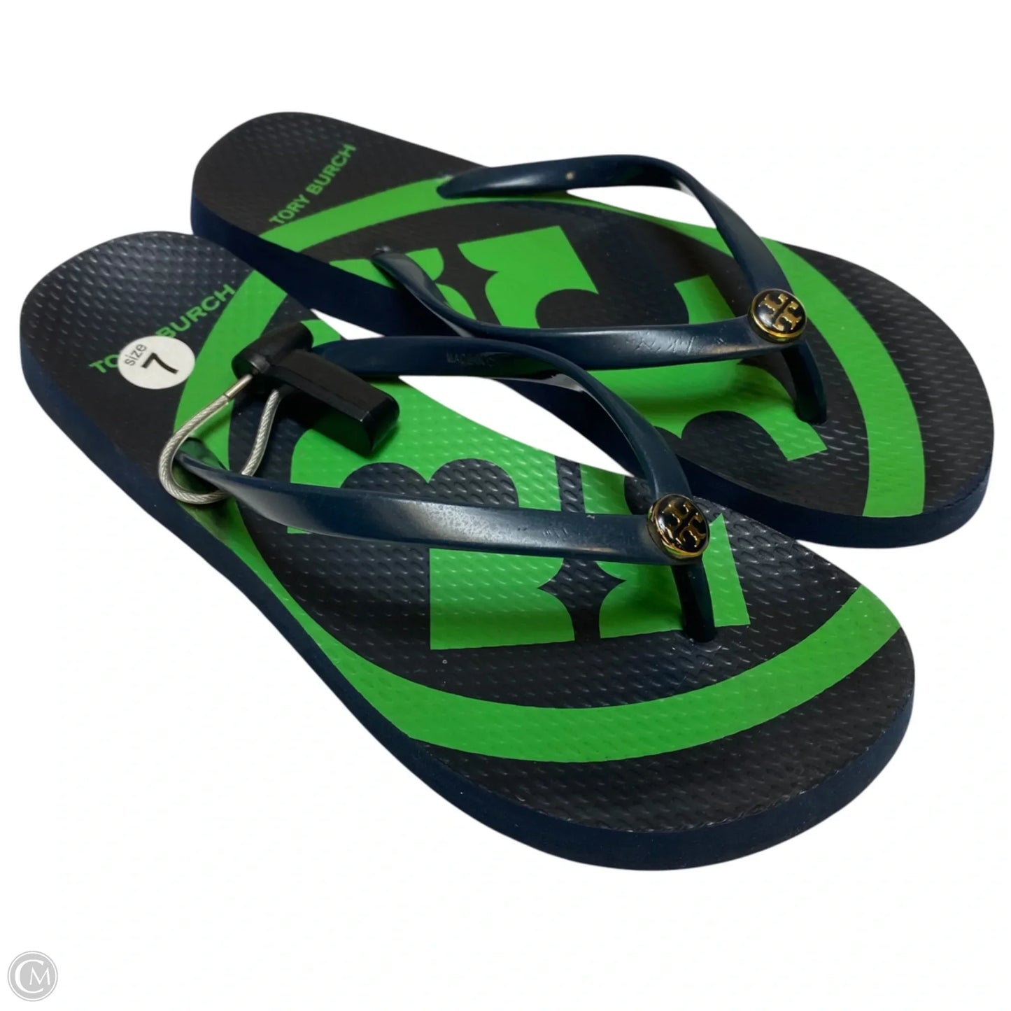Sandals Designer By Tory Burch In Green, Size: 7