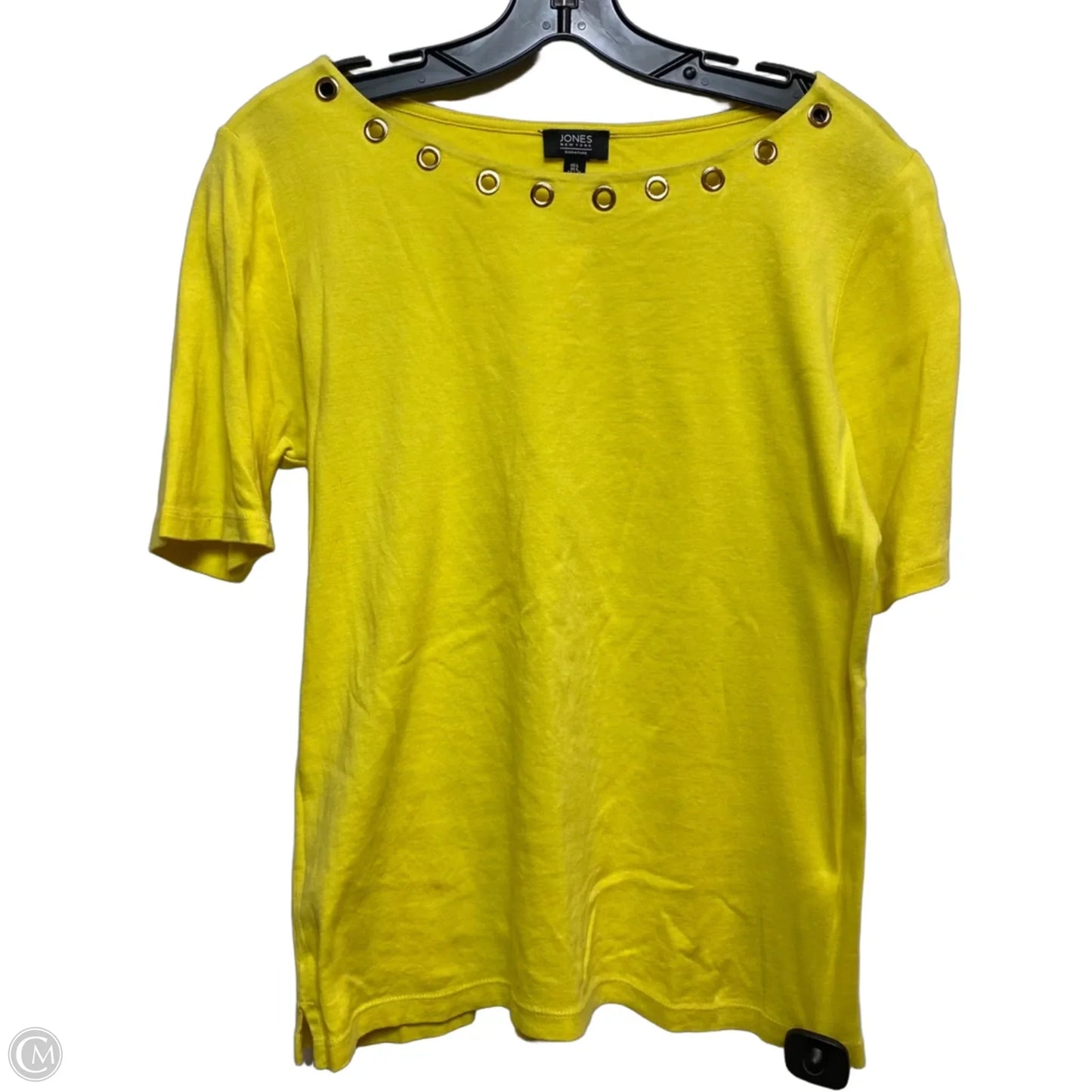 Top Short Sleeve By Jones New York In Yellow, Size: L