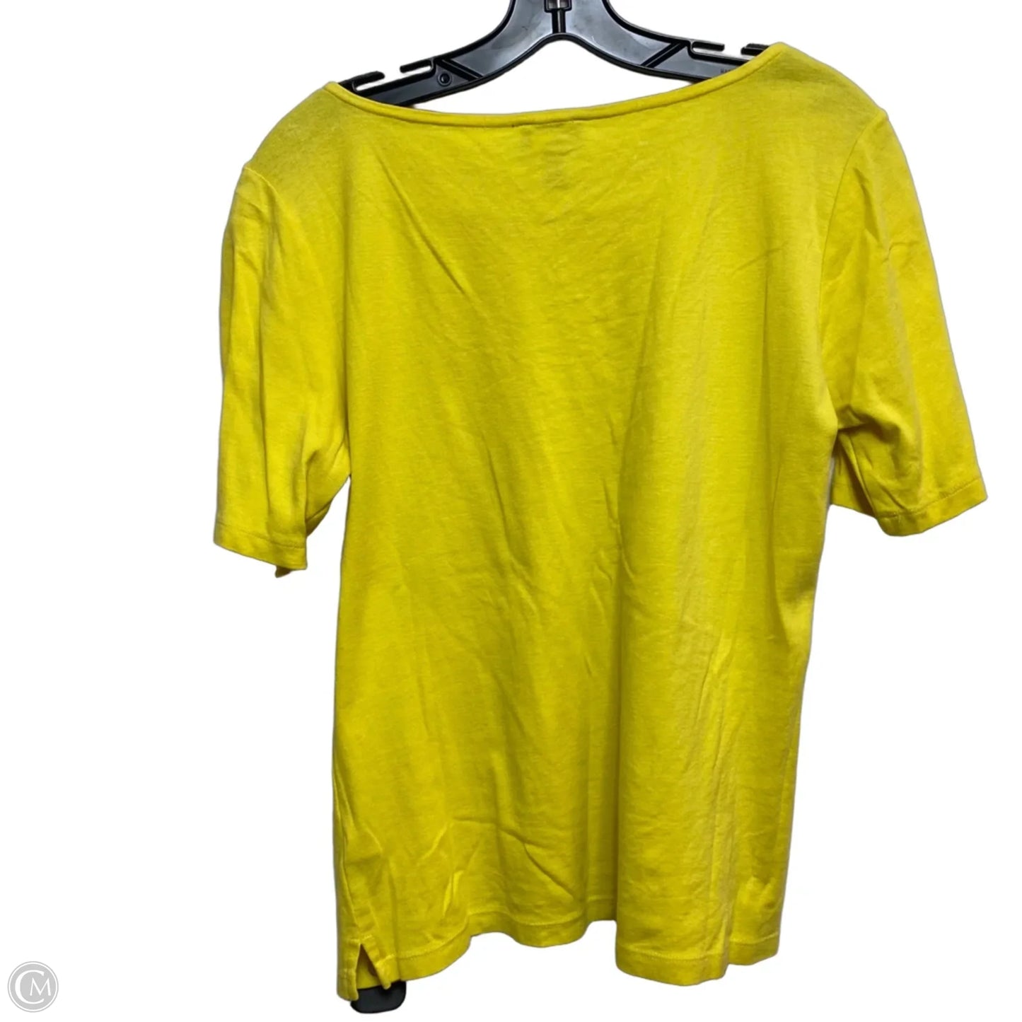 Top Short Sleeve By Jones New York In Yellow, Size: L