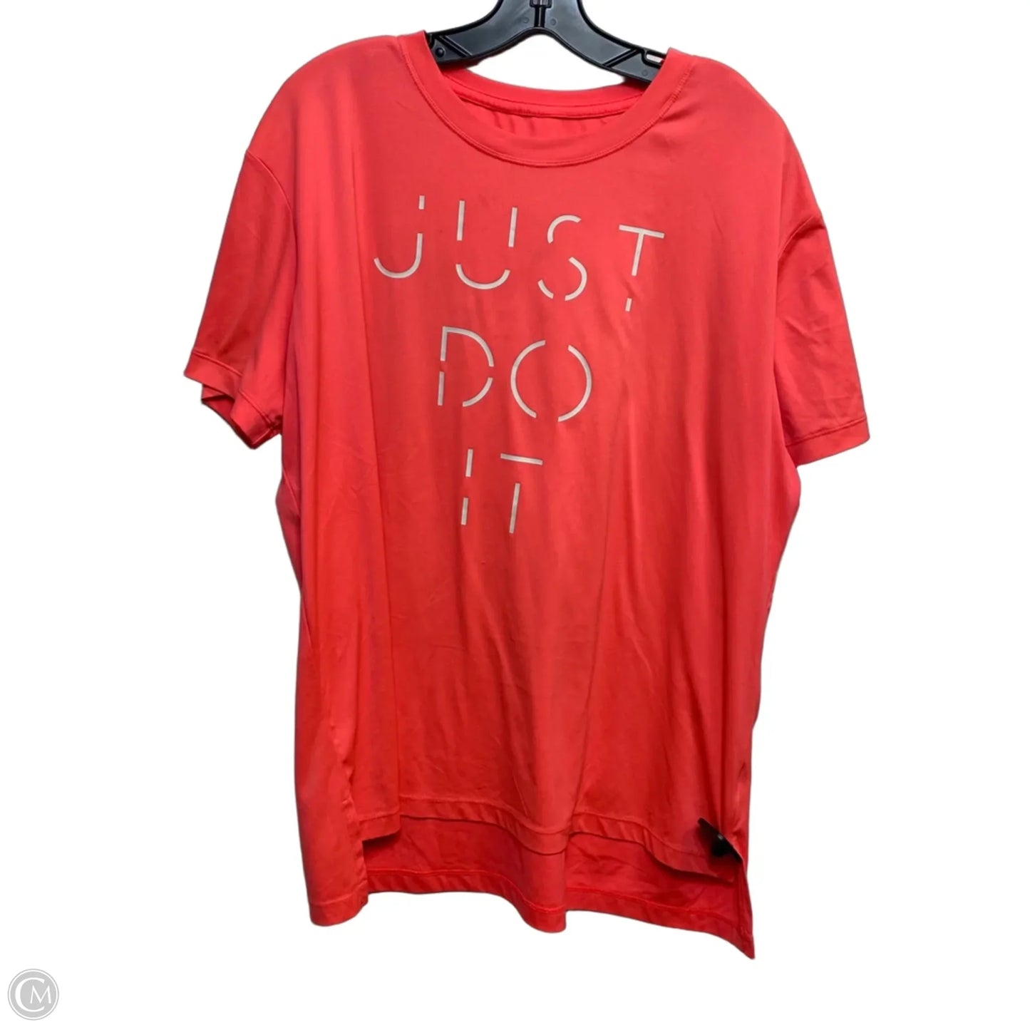 Athletic Top Short Sleeve By Nike In Pink, Size: Xl