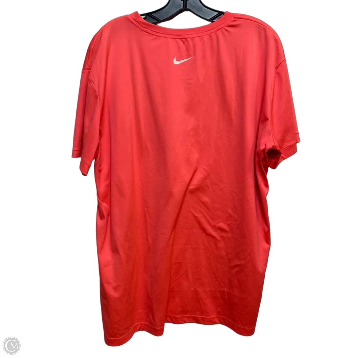 Athletic Top Short Sleeve By Nike In Pink, Size: Xl