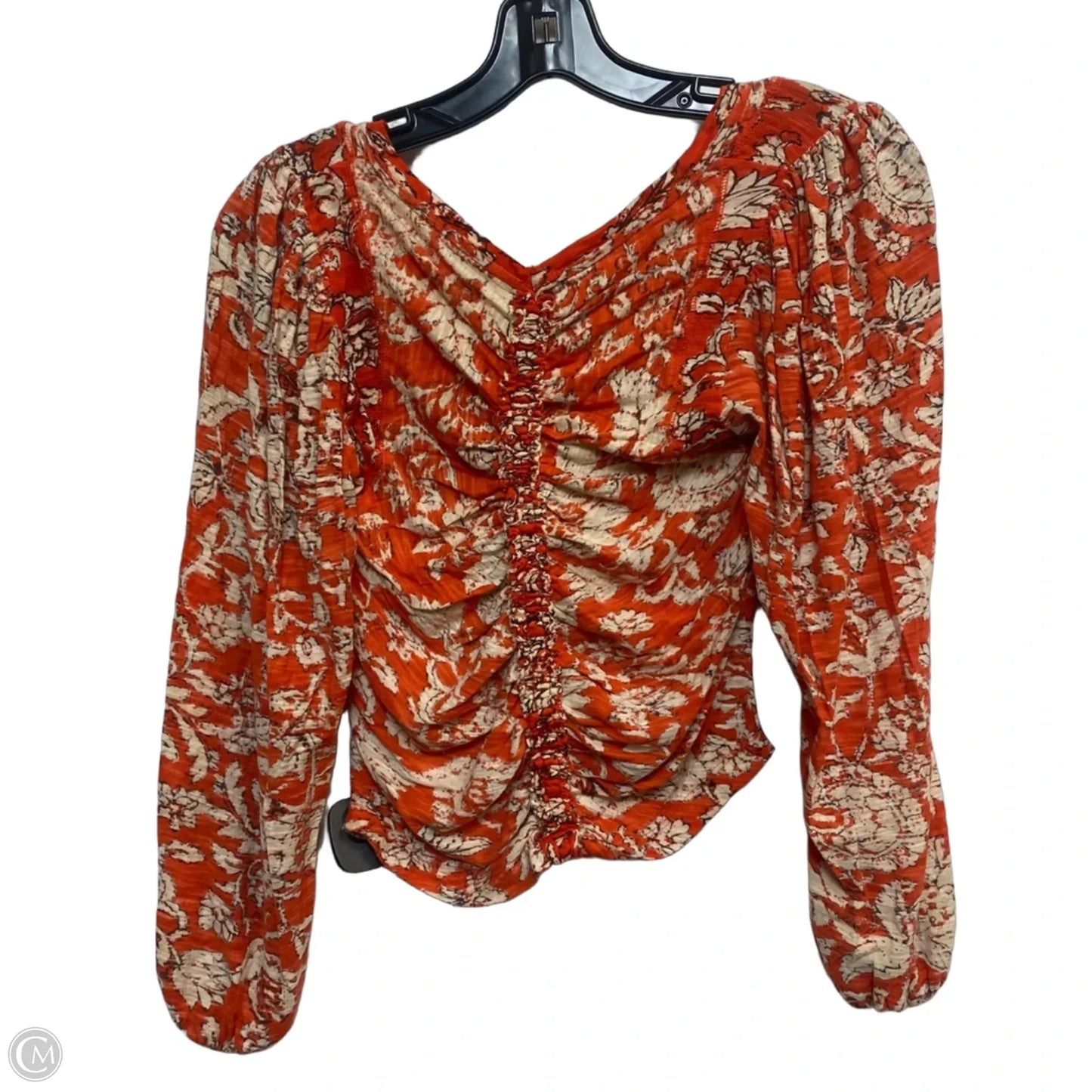 Top Long Sleeve By Free People In Orange, Size: Xs