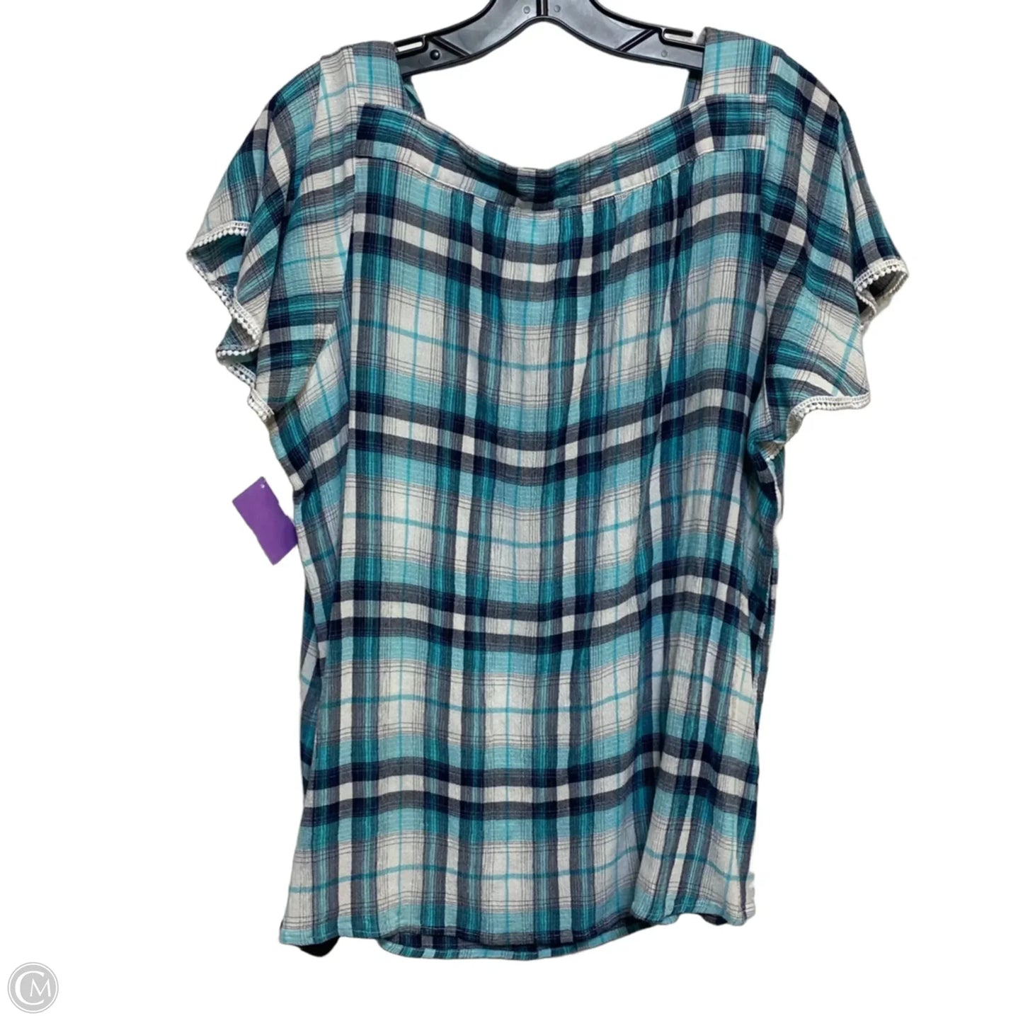 Top Short Sleeve By St Johns Bay In Blue, Size: Xxl