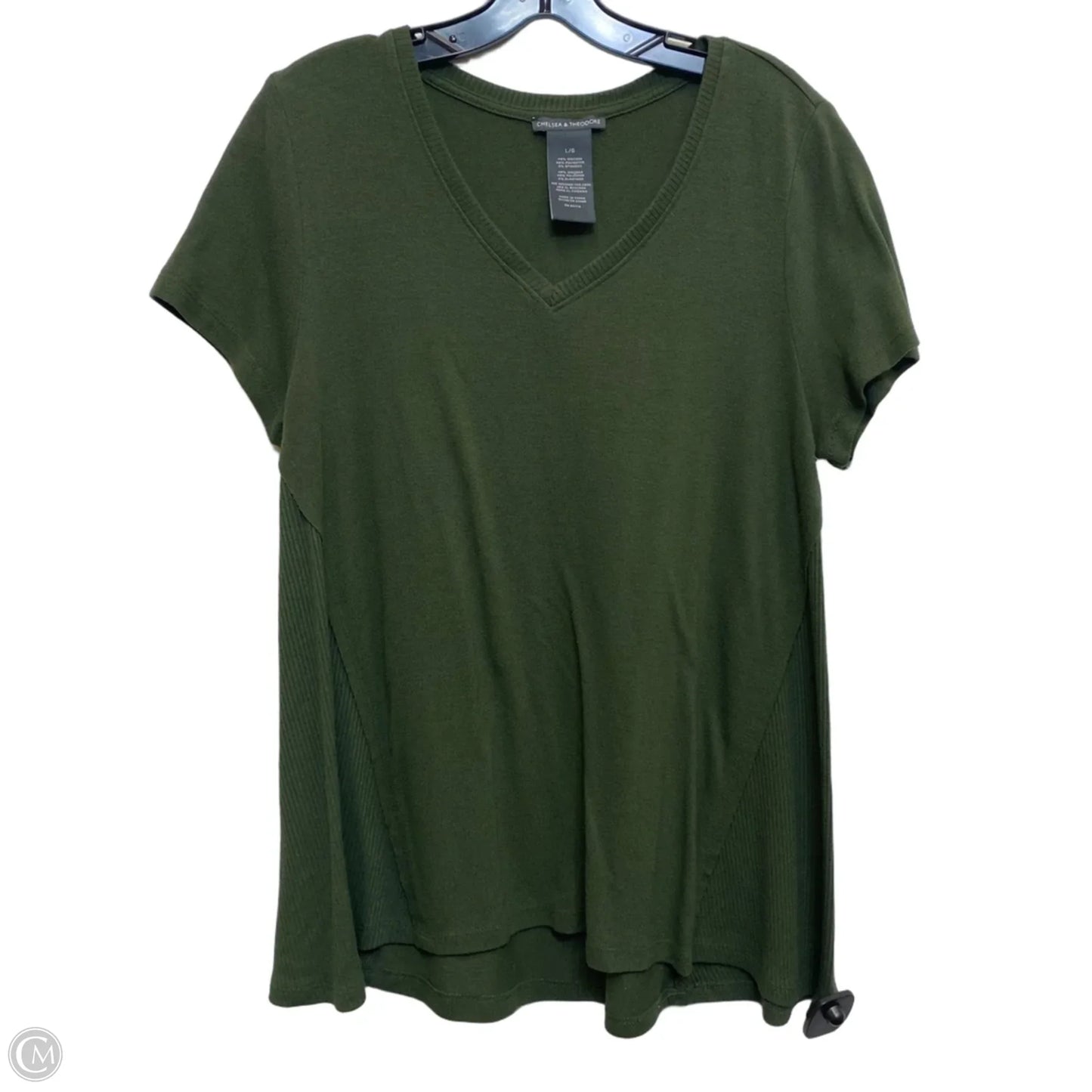 Top Short Sleeve By Chelsea And Theodore In Green, Size: L