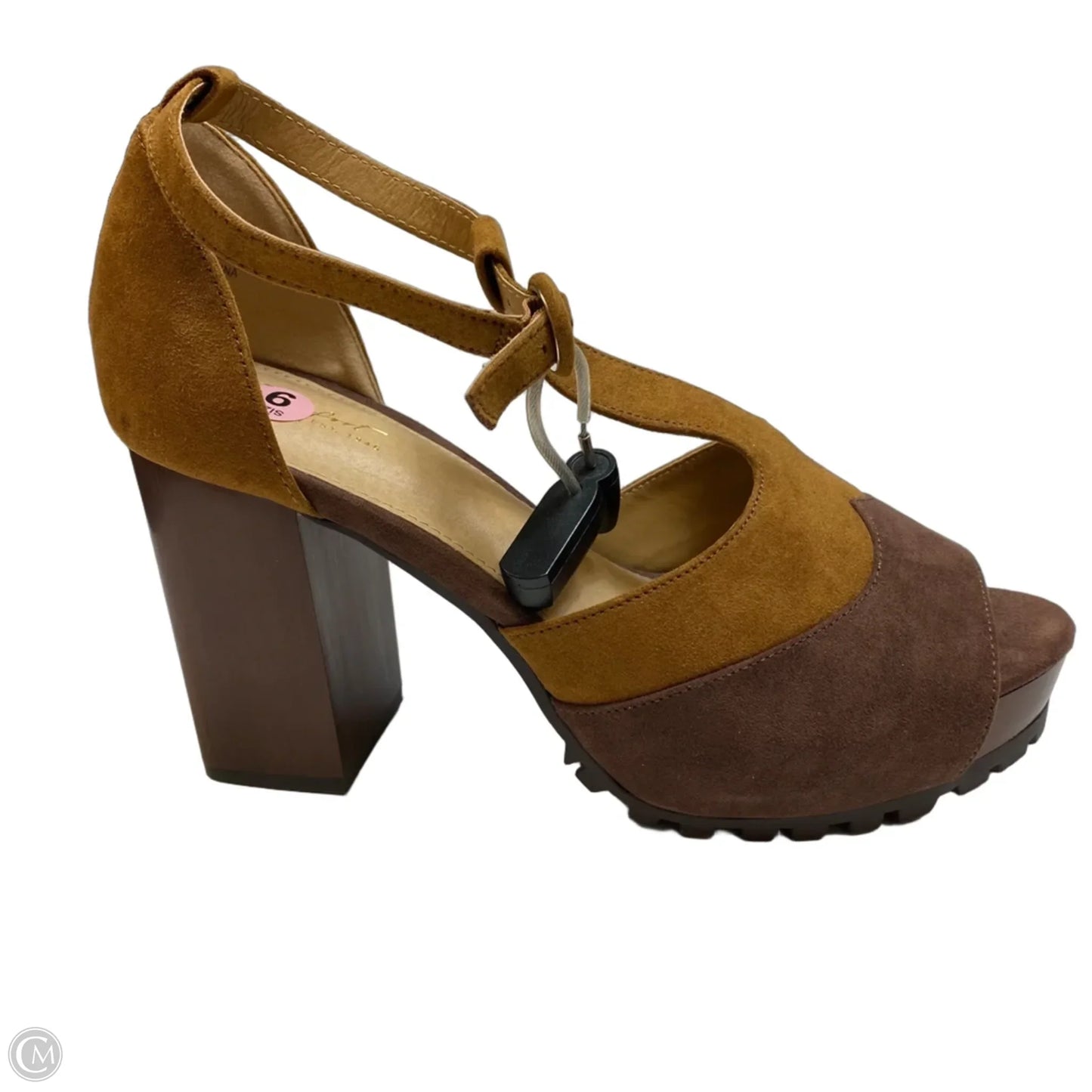 Sandals Heels Block By Cato In Brown, Size: 9