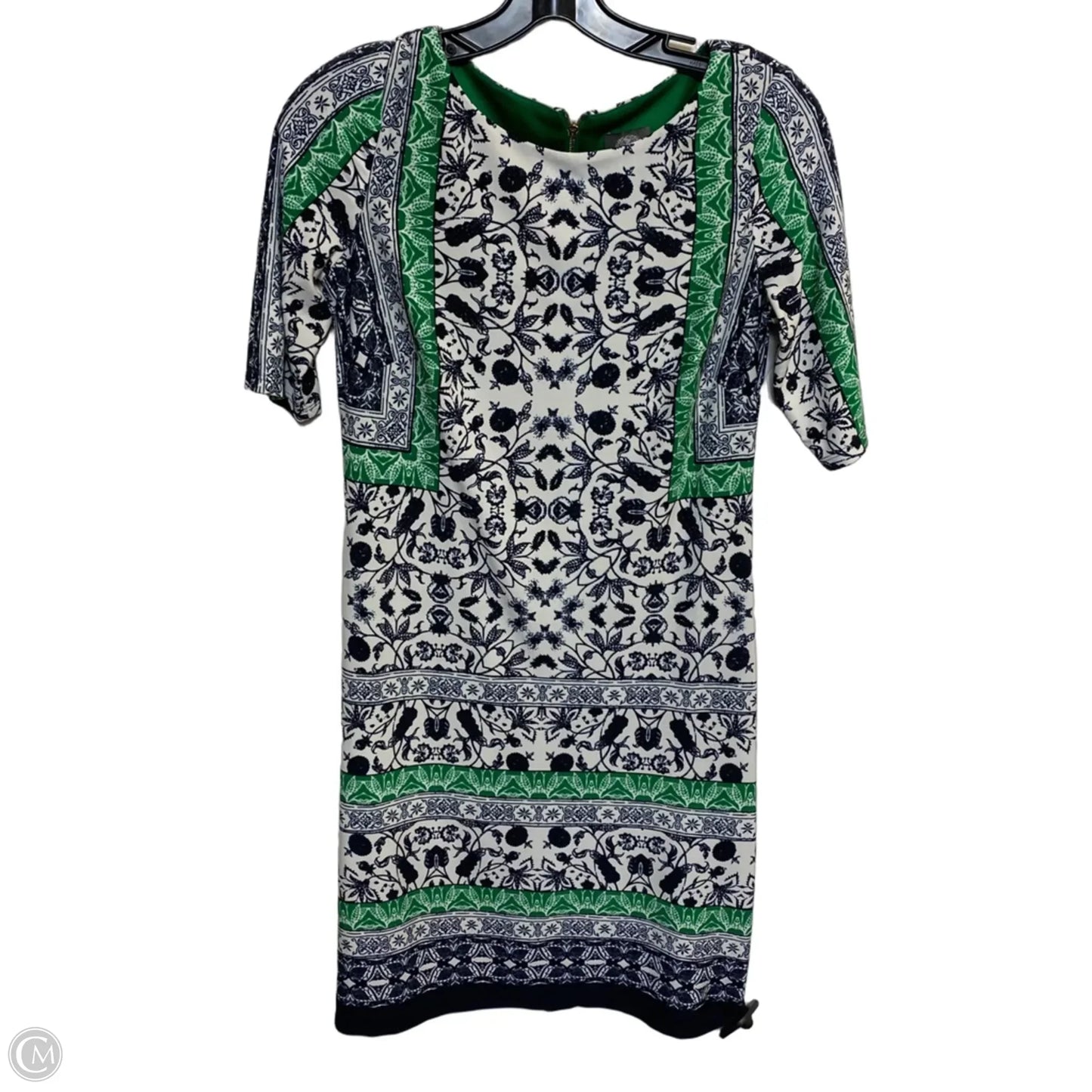 Dress Casual Short By Vince Camuto In Green & White, Size: Xs