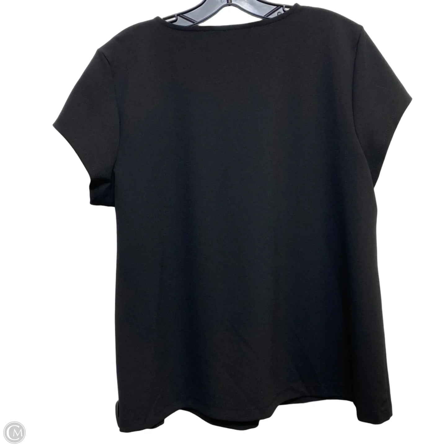 Top Short Sleeve By Liz Claiborne In Black, Size: Xl