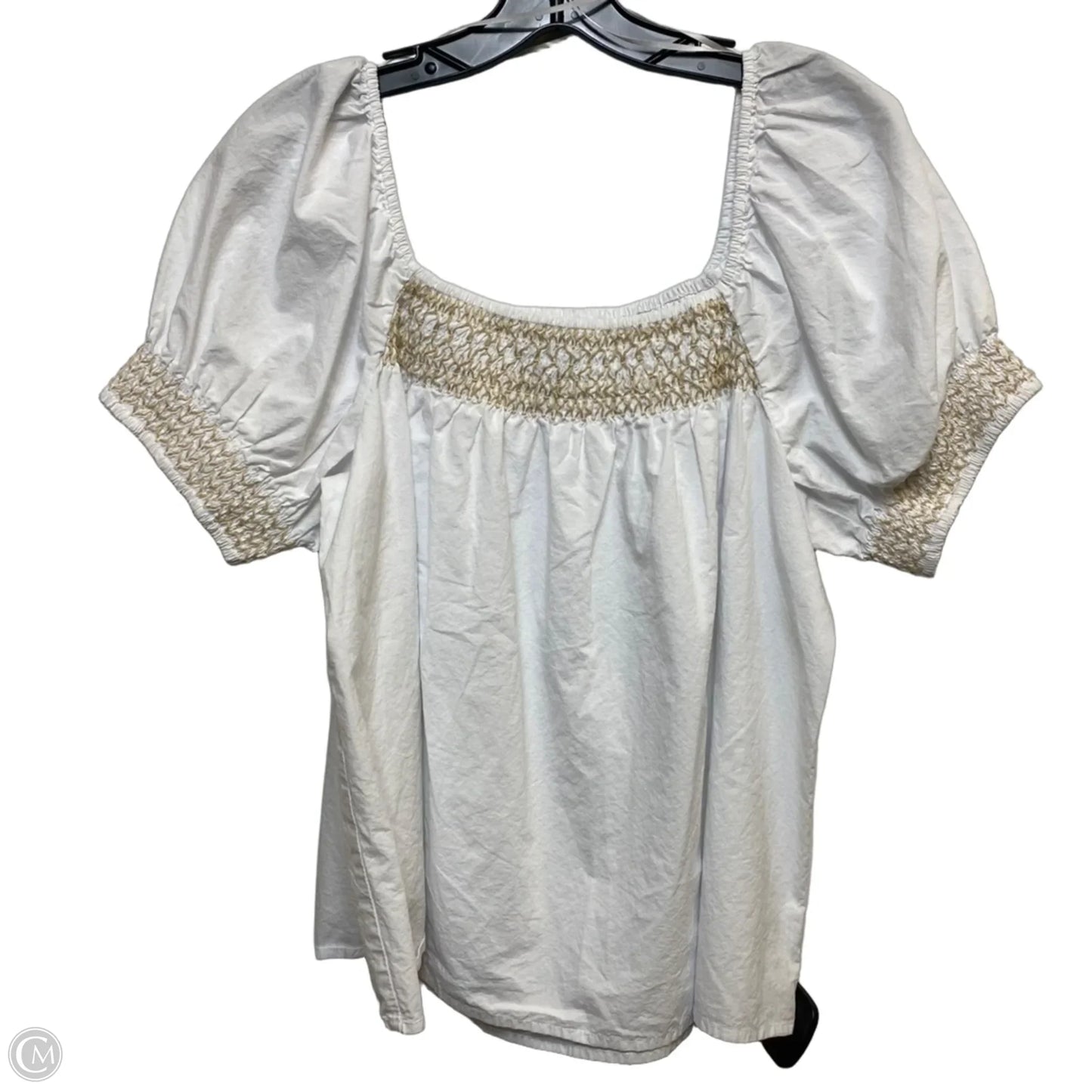 Top Short Sleeve By Wonderly In White, Size: L