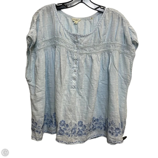 Top Sleeveless By Max Studio In Blue, Size: Xl