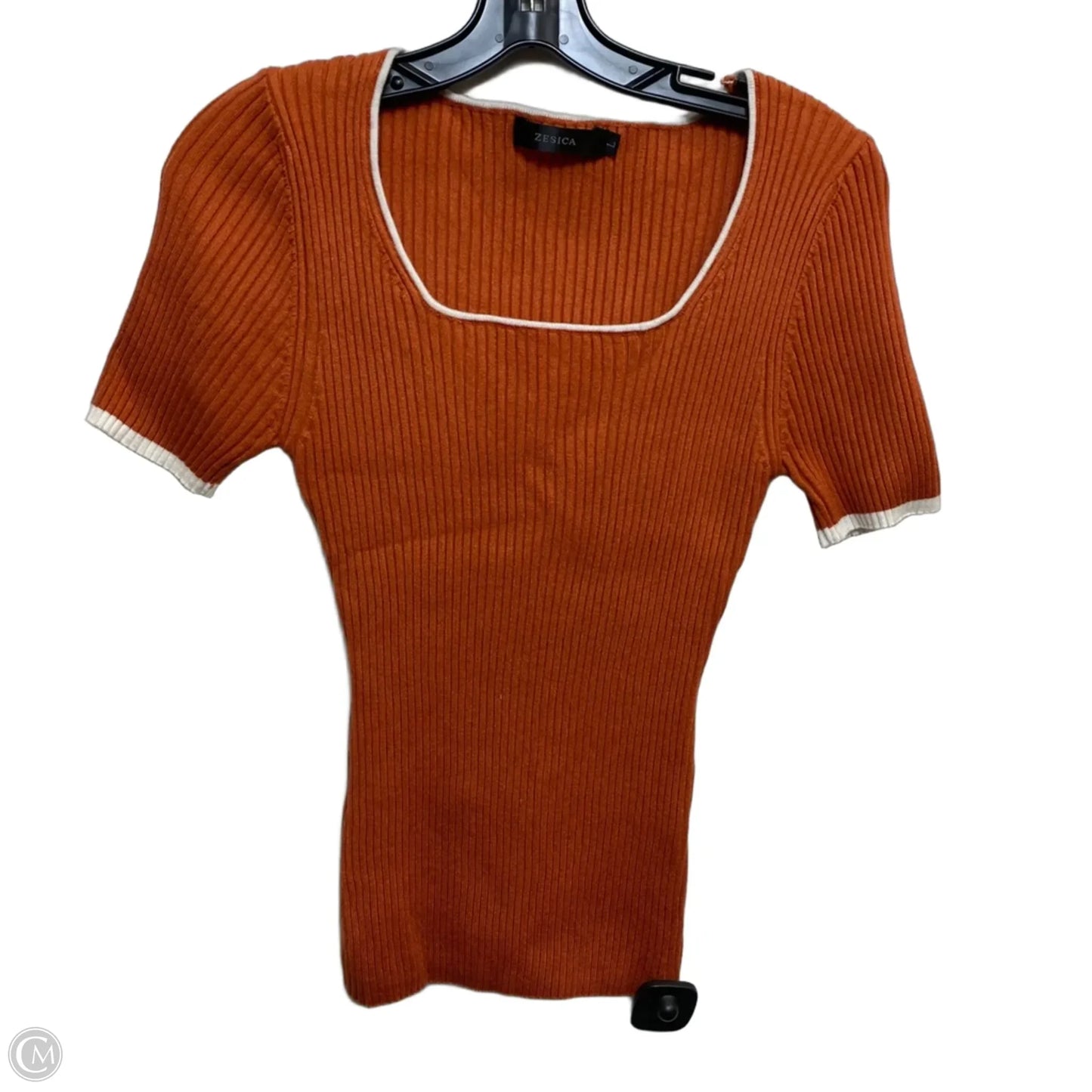 Top Short Sleeve By Zesica In Orange, Size: L