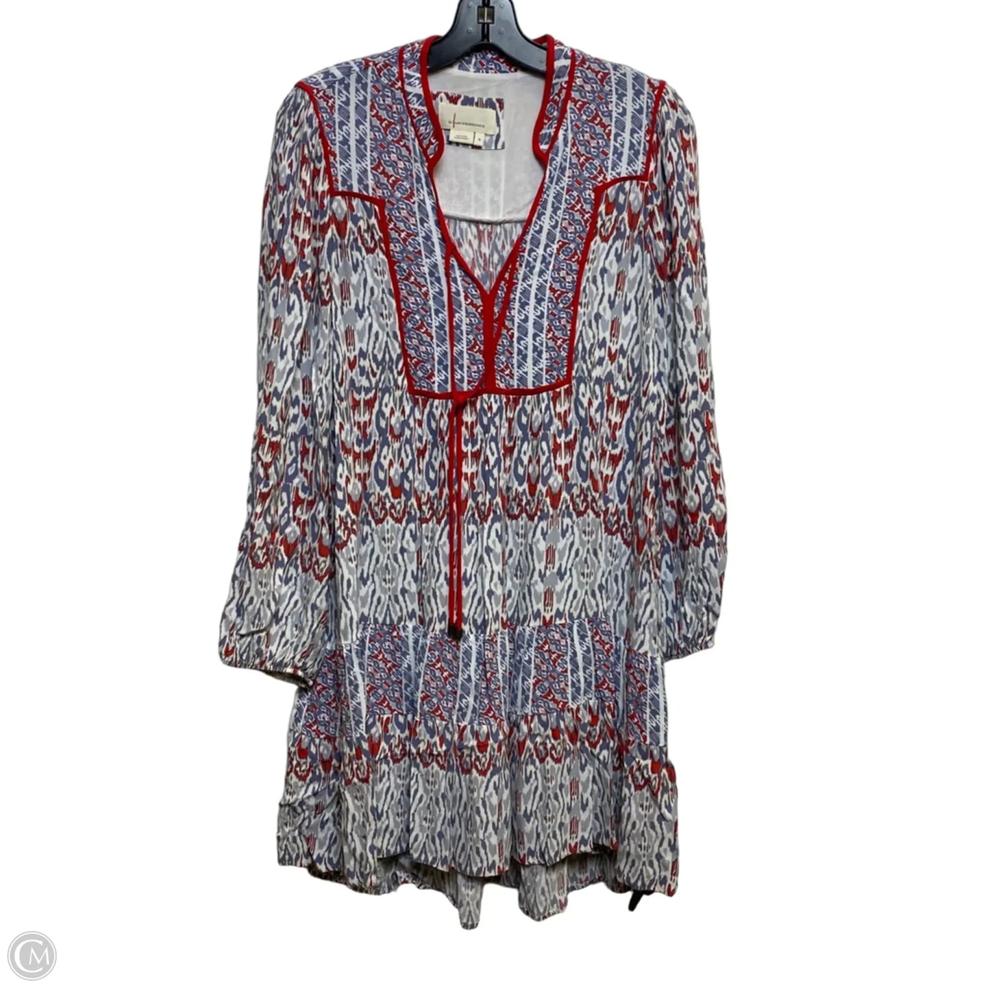 Dress Casual Short By Anthropologie In Blue & Red, Size: M